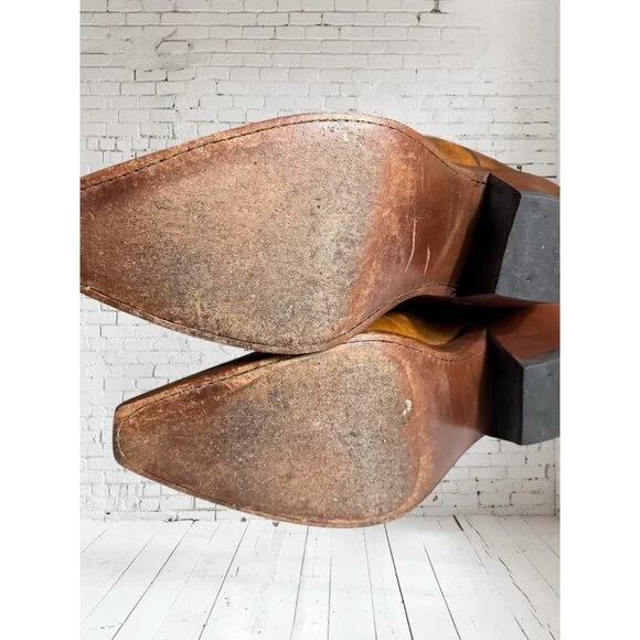 Justin L4332 Women's size 7 B Western Cowgirl Damiana Leather Snipped Toe Boots - Picture 14 of 16